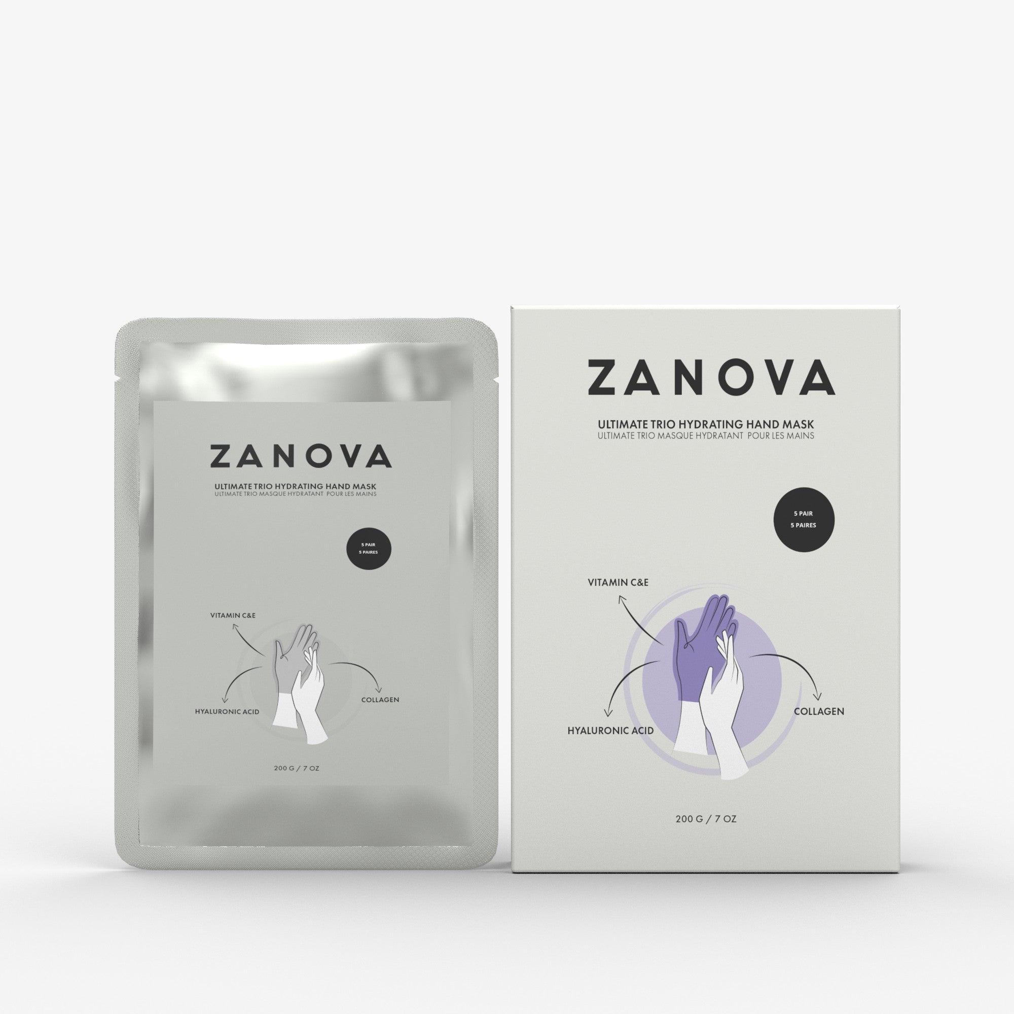 Zanova Collagen Treatment | "Multi Mask Mingle" | Bundle of Lip, Hand & Foot Masks