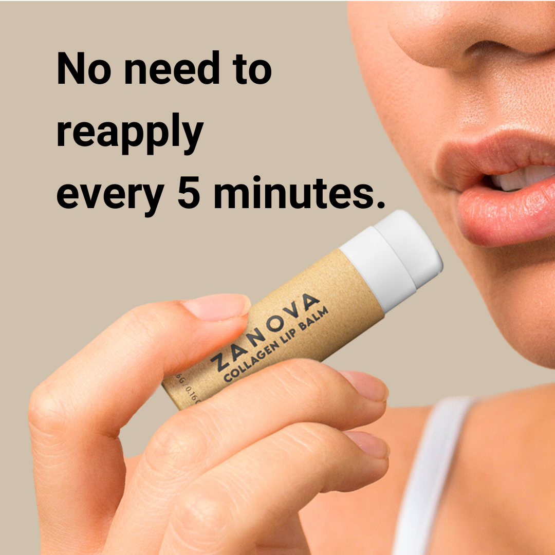 Zanova Collagen Treatment Lip Balm For Lip Picking & Biting Damages |  3 Packs