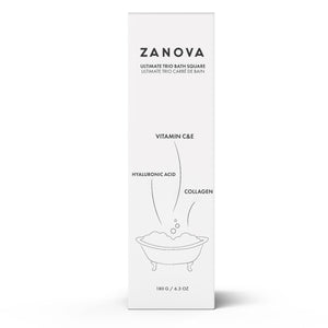 Zanova Collagen Hydrating Bath Square | Hyaluronic Acid | Vitamin C and E | No Petroleum | No SLS | For Excessive Dryness and Clogged Pores | 6 Pieces