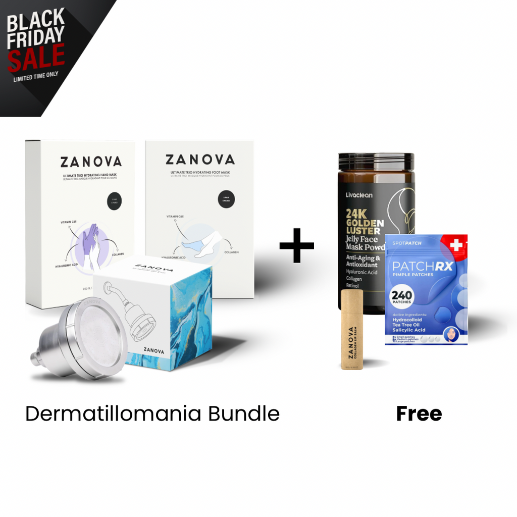 Zanova Dermatillomania Treatment Bundle | For Face,Lips, Hands, Feet & Scalp Picking