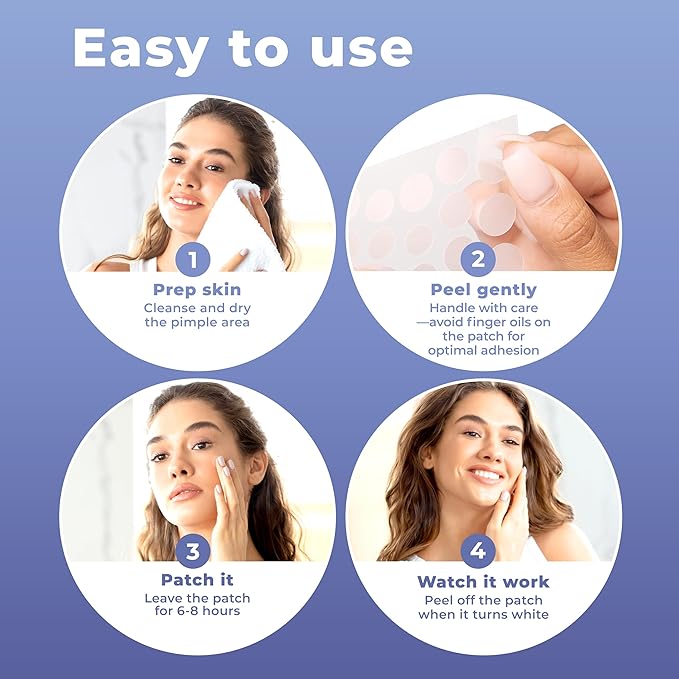 SKIN PICKING & ACNE PACTHES (240 PCS) – HYDROCOLLOID DOTS FOR FACE AND BODY