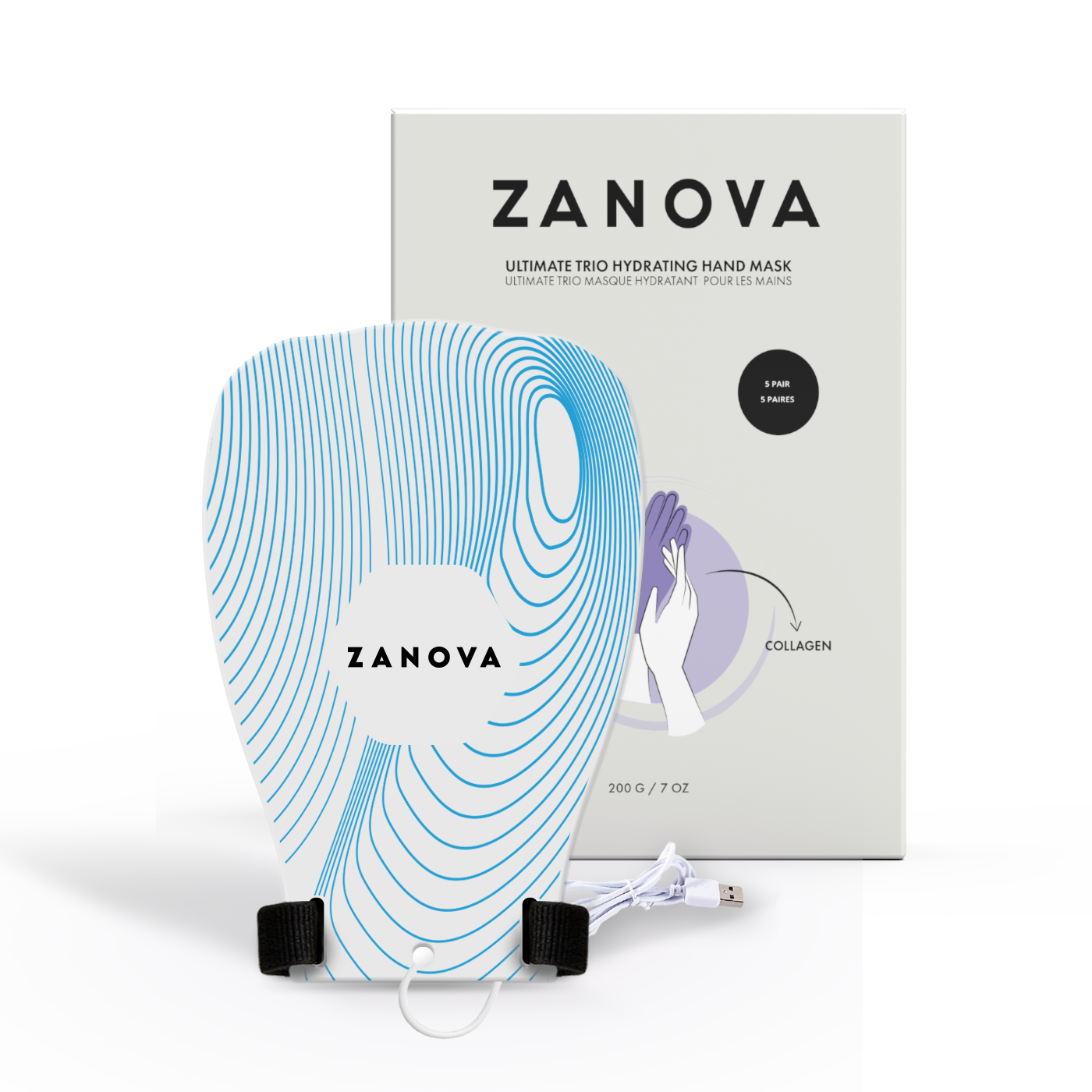 Zanova Light Therapy Hand Glove & Hand Mask Bundle