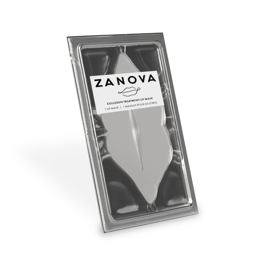 Zanova Collagen Treatment Lip Mask Sample | Hyaluronic Acid, Vitamin E | For Lip Picking & Biting Damages | 1 Mask