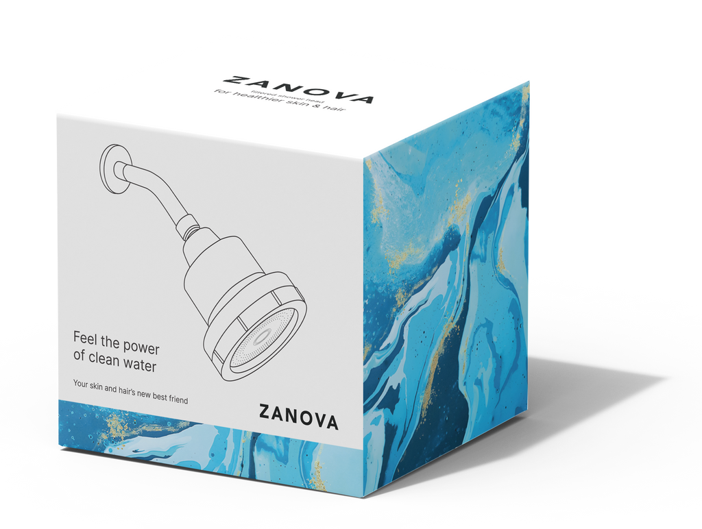 Zanova Miracle Showerhead | For Scalp Acne, Body Itchiness | Filters Heavy Metals, Infuses Minerals, Raises pH