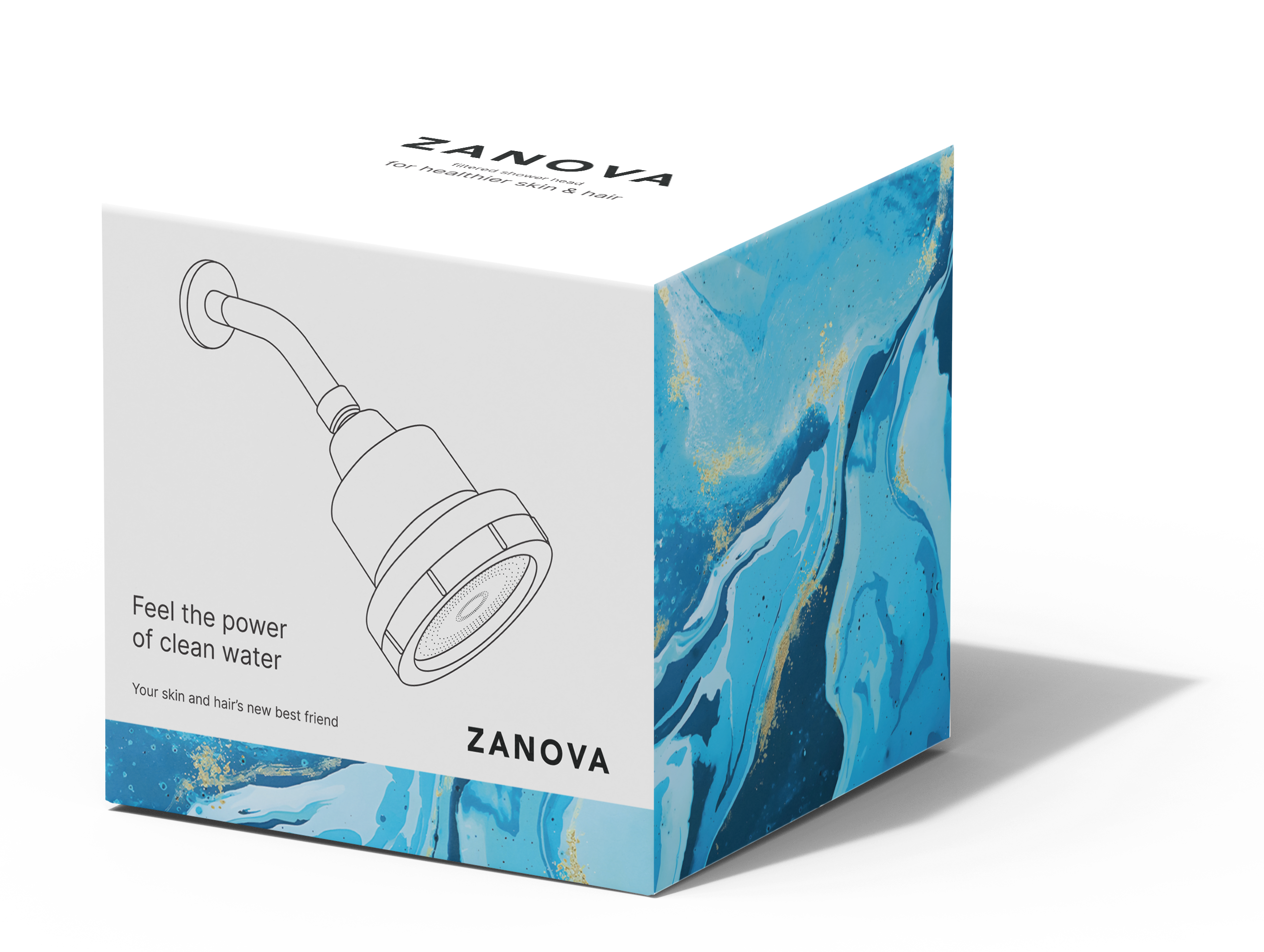 Zanova Miracle Showerhead | For Scalp Acne, Body Itchiness | Filters Heavy Metals, Infuses Minerals, Raises pH