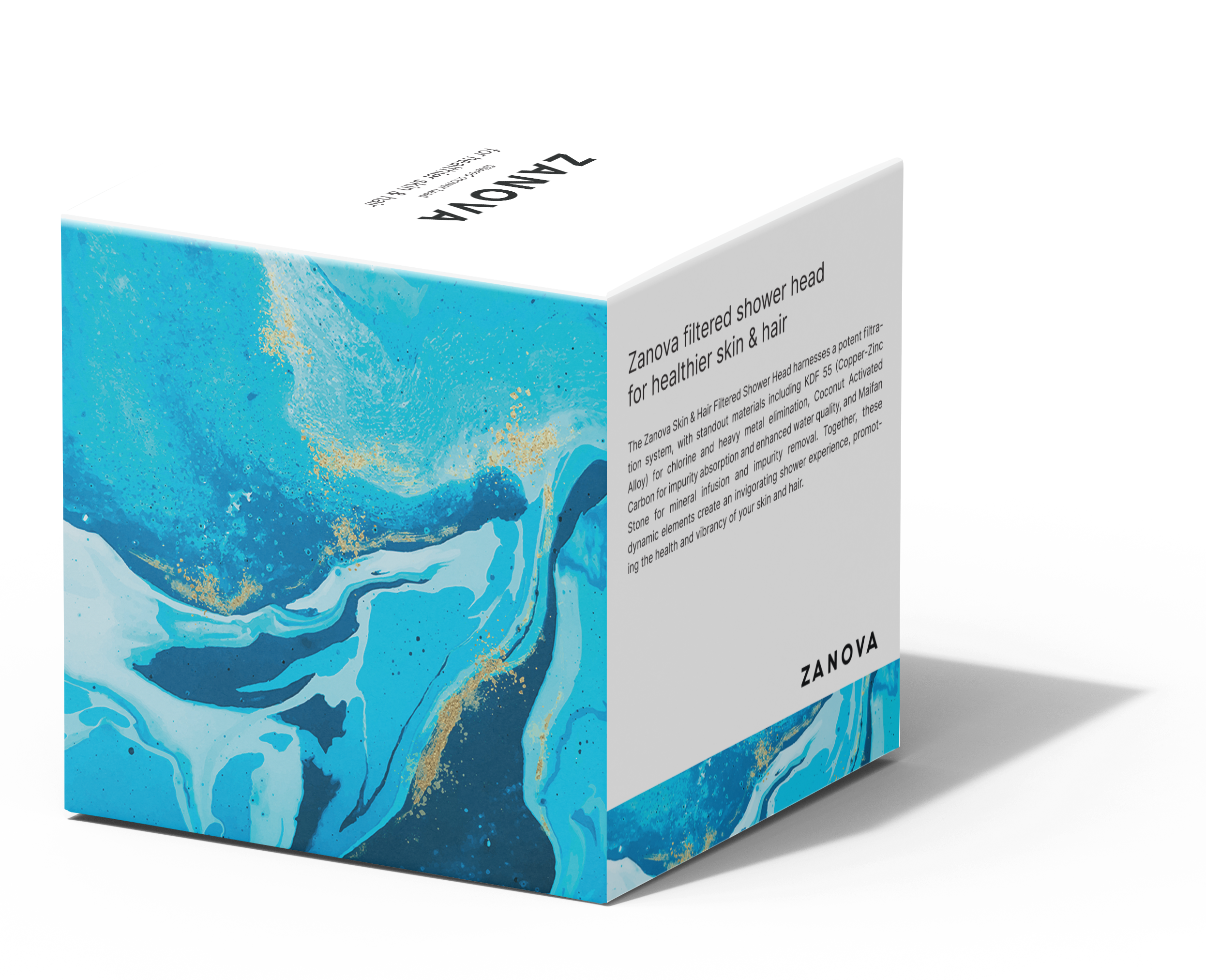 Zanova Miracle Showerhead | For Scalp Acne, Body Itchiness | Filters Heavy Metals, Infuses Minerals, Raises pH