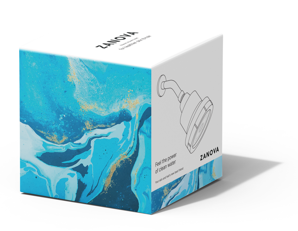 Zanova Miracle Showerhead | For Scalp Acne, Body Itchiness | Filters Heavy Metals, Infuses Minerals, Raises pH