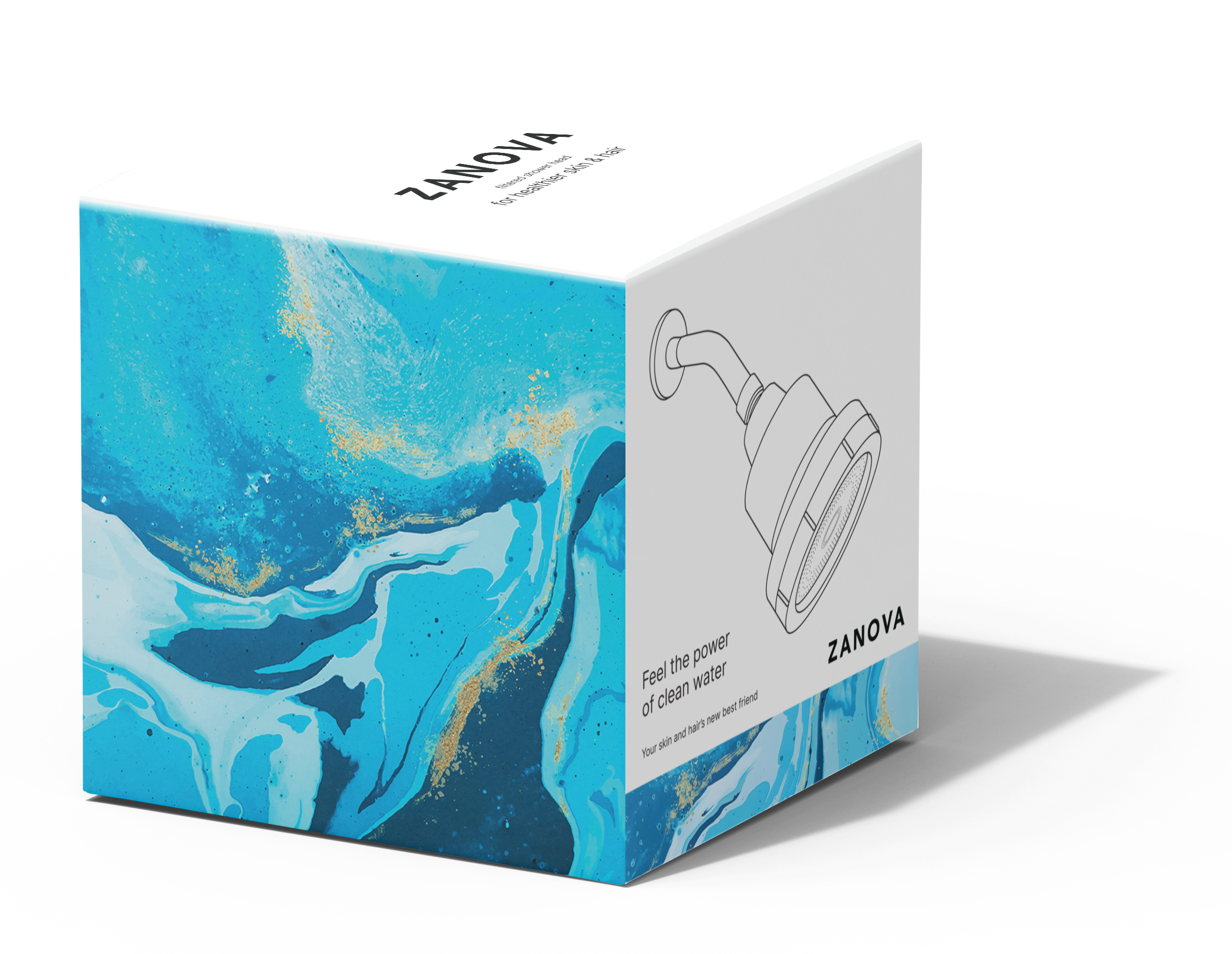 Zanova Miracle Showerhead | For Scalp Acne, Body Itchiness | Filters Heavy Metals, Infuses Minerals, Raises pH