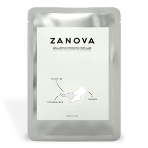 Zanova Collagen Treatment Foot Mask | Hyaluronic Acid, Vitamin C & E | Helps to Heal Flaky, Cracked Heels, and Yellow Toenails | 1 Pair