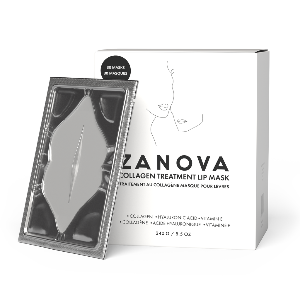 Zanova Collagen Treatment Lip Mask | Hyaluronic Acid, Vitamin E | For Lip Picking & Biting Damages | 30 Masks
