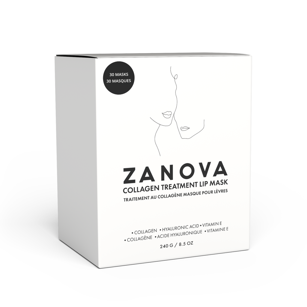 Zanova Collagen Treatment Lip Mask | Hyaluronic Acid, Vitamin E | For Lip Picking & Biting Damages | 30 Masks