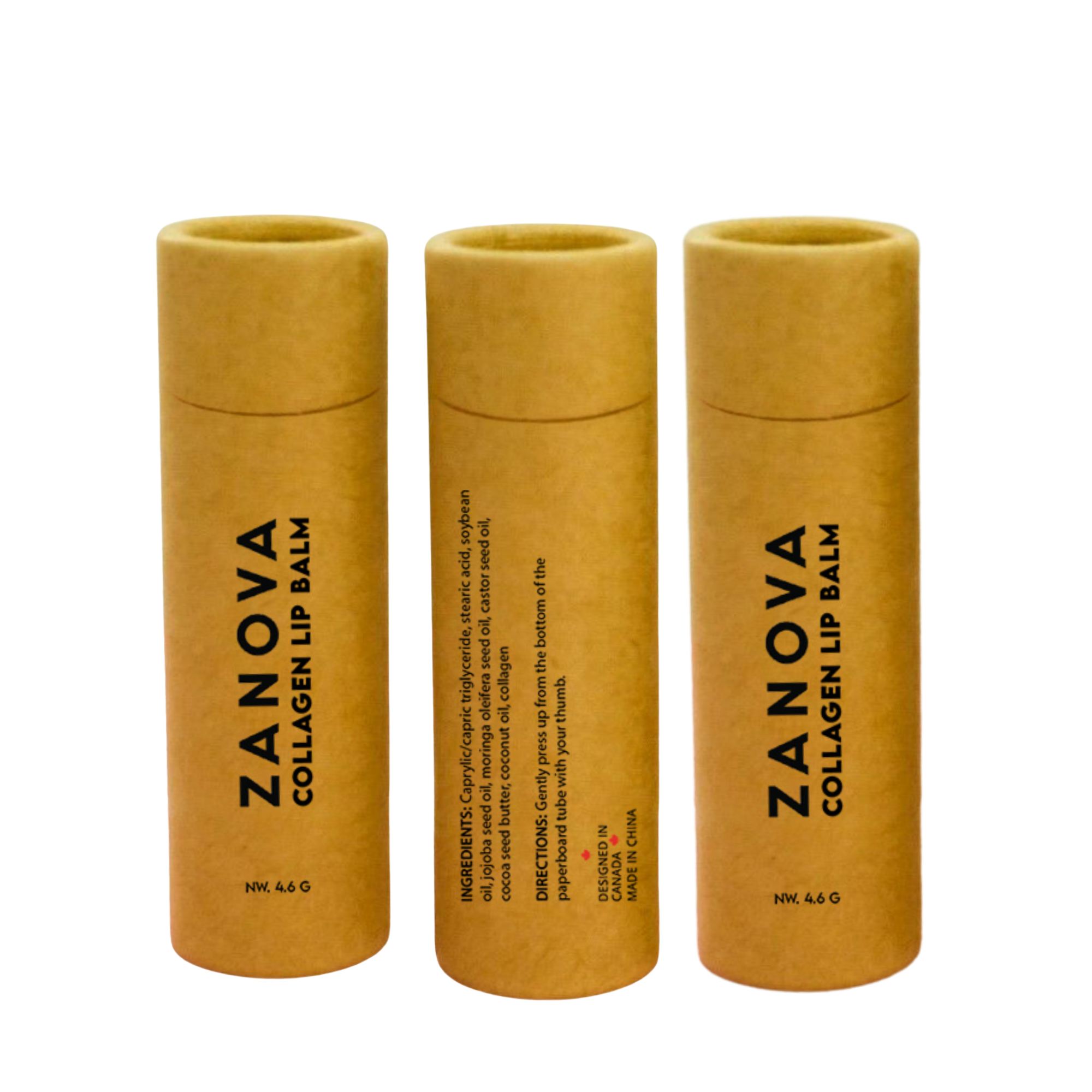Zanova Collagen Lip Balm - 3 Packs Bundle